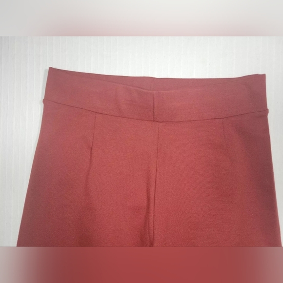 Zenana Outfitters L Soft Wide Leg Maroon Crop Pants High Rise - Picture 5 of 8